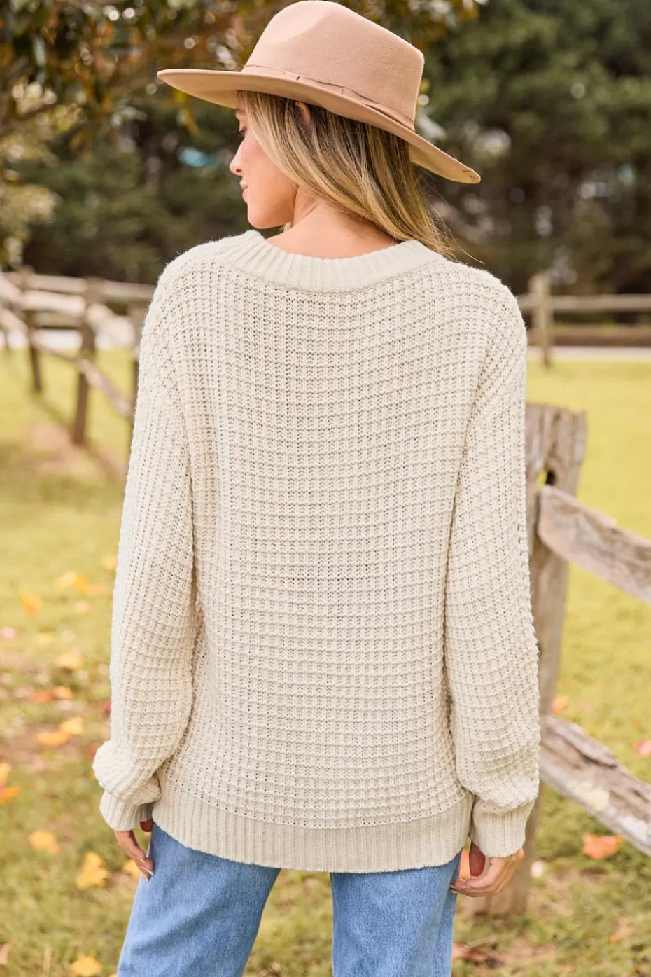 Flash Sale Cupshe Drop Shoulder Sweater Beige