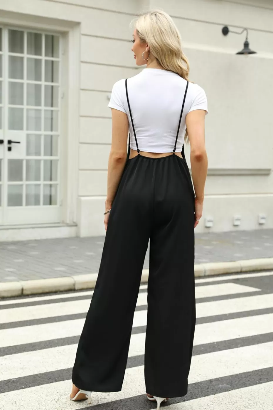 Best Cupshe Sleeveless Square Neck Straight Leg Jumpsuit Black