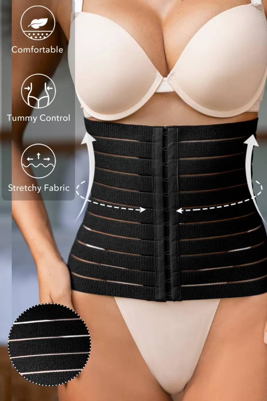 Best Sale Cupshe Tummy Control Waist Trainer Black