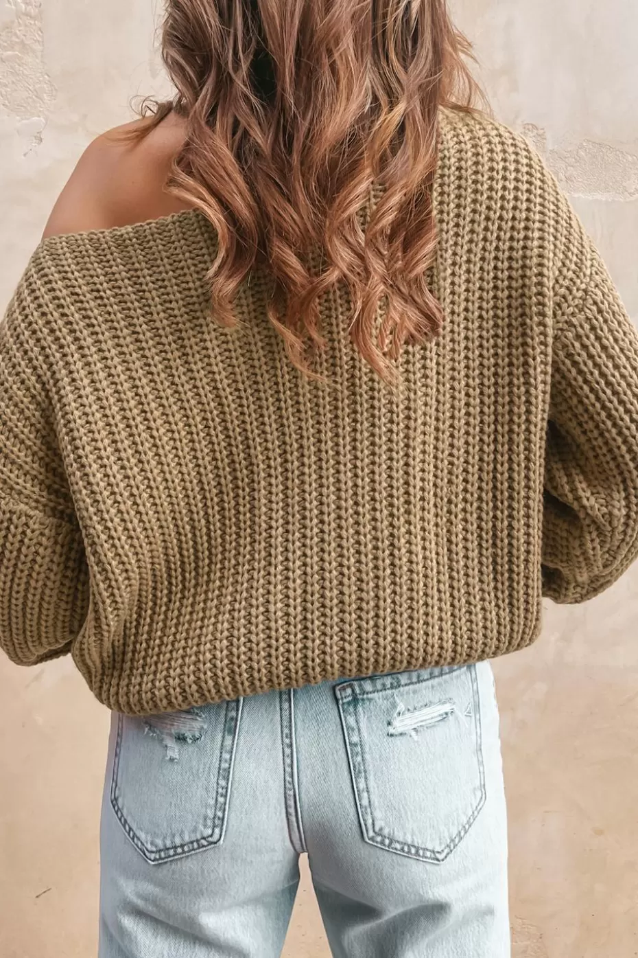 Best Cupshe Cable Knit Cutout Mock Neck Sweater Sand