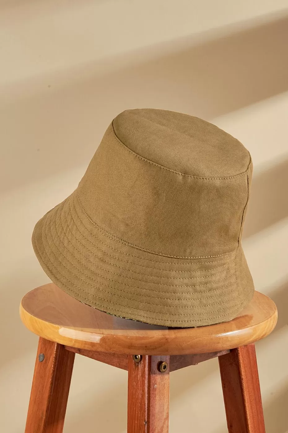 Hot Cupshe & Floral Reversible Bucket Hat Camel