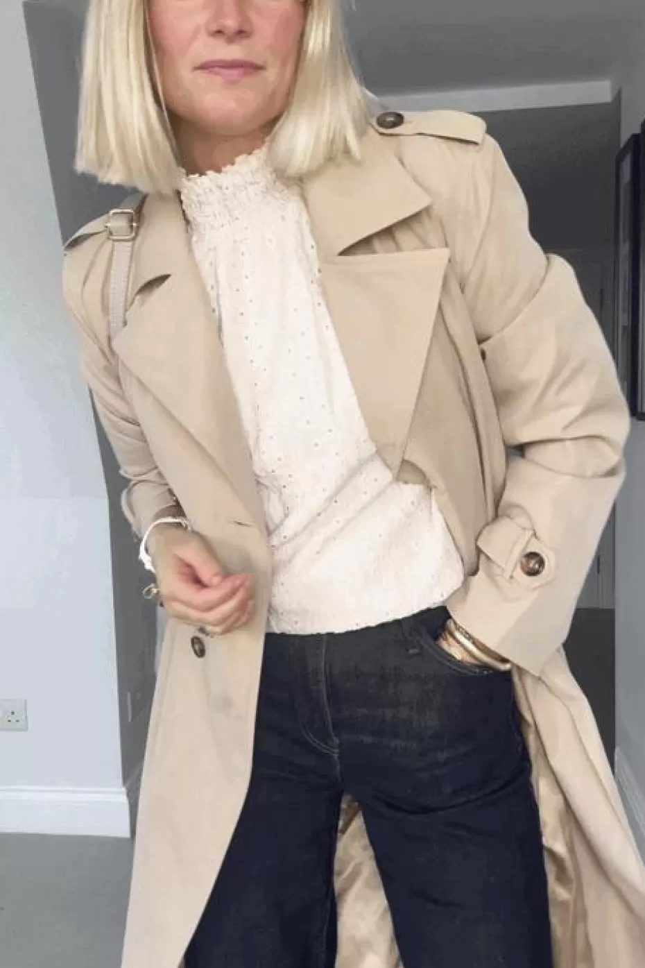 Best Cupshe Double Breasted Trench Coat Khaki