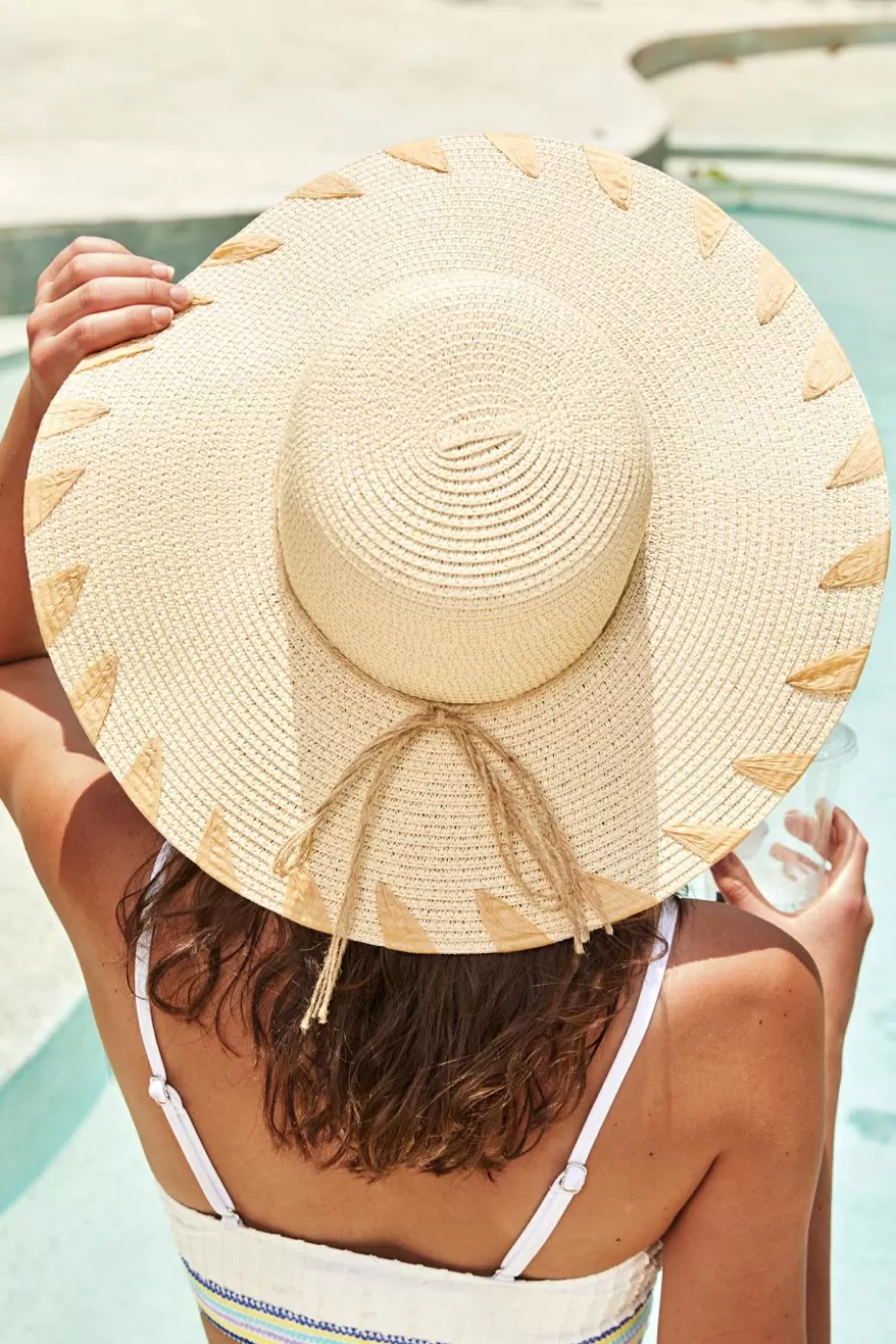 Shop Cupshe Neutral Wide Brim Straw Hat Beige