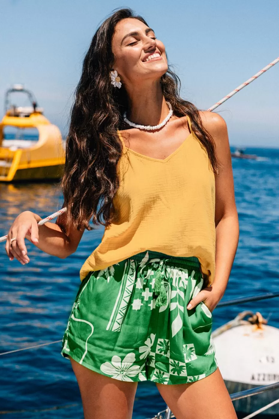 Online Cupshe Woven V-Neck Cami Yellow